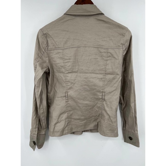 New York and Company linen and cotton tan jacket blazer size small - Picture 2 of 4